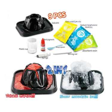 DIY 2IN1 VOLCANO SCIENTIFIC EXPERIMENT SET - 9 PCS